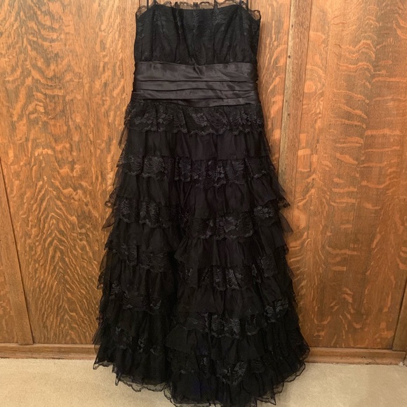 black masquerade ball gown
